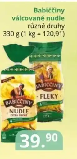 Potraviny CZ Babiččiny válcované nudle nabídka