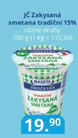 Potraviny CZ MADETA JČ Zakysaná smetana tradiční 15% nabídka