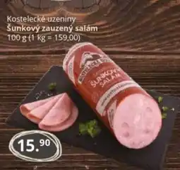 Potraviny CZ Kostelecké uzeniny Šunkový zauzený salám nabídka