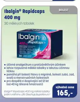 PharmaPoint Ibalgin® Rapidcaps nabídka