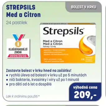 PharmaPoint STREPSILS Med a Citron nabídka