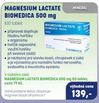 PharmaPoint Magnesium Lactate biomedica nabídka