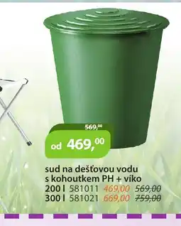 M.A.T. Sud na dešťovou vodu s kohoutkem ph + víko nabídka