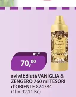 M.A.T. Aviváž žlutá vaniglia & zengero nabídka
