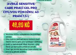 Drogeo AVRILÉ Sensitive care prací gel pro citlivou pokožku nabídka