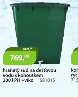 M.A.T. Hranatý sud na dešťovou vodu s kohoutkem 200 | ph +víko nabídka