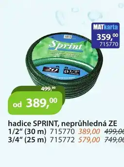 M.A.T. Hadice SPRINT, Neprihledna ZE nabídka