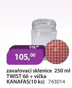 M.A.T. Zavařovací sklenice twist 66 + víčka kanafas(10 ks) 743014 nabídka