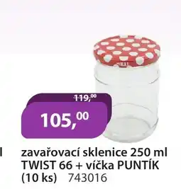 M.A.T. Zavařovací sklenice twist 66 + víčka puntík (10 ks) 743016 nabídka