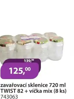 M.A.T. Zavařovací sklenice 720 ml twist 66 + víčka ovoce (10 ks) twist 82 + víčka mix (8 ks) 743013 743063 nabídka