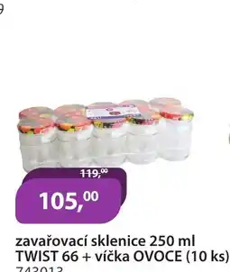 M.A.T. zavařovací sklenice 720 ml TWIST 66 + víčka OVOCE (10 ks) TWIST 82 + víčka mix (8 ks) 743013 743063 nabídka