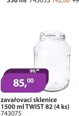 M.A.T. Zavařovací sklenice twist 82 + víčka puntík (8 ks) nabídka