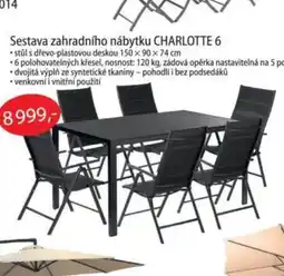 Fortel Sestava zahradního nábytku CHARLOTTE 6 nabídka