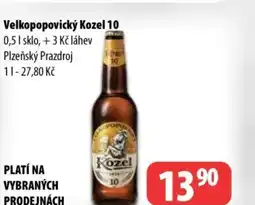Partner Maloobchodní síť Velkopopovický Kozel 10 nabídka