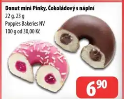 Partner Maloobchodní síť Donut mini pinky, čokoládový s náplní nabídka