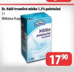 Partner Maloobchodní síť Dr. Halíř trvanlivé mléko 1,5% polotučné nabídka