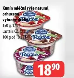 Partner Maloobchodní síť Kunín mléčná rýže natural, ochucená vybrane dringe nabídka