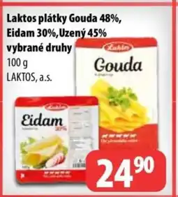Partner Maloobchodní síť Laktos plátky Gouda 48%, Eidam 30%, Uzený 45% vybrané druhy nabídka