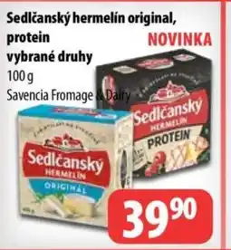 Partner Maloobchodní síť Sedlčanský hermelín original, protein vybrané druhy nabídka
