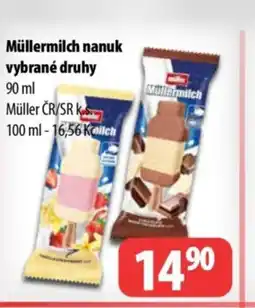 Partner Maloobchodní síť Müllermilch nanuk vybrané druhy nabídka