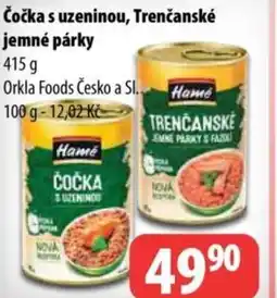 Partner Maloobchodní síť Čočka s uzeninou, Trenčanské jemné párky nabídka