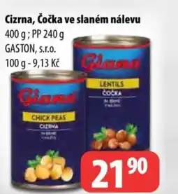 Partner Maloobchodní síť Cizrna, Čočka ve slaném nálevu nabídka