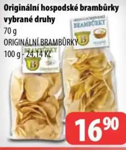 Partner Maloobchodní síť Originální hospodské brambůrky vybrané druhy nabídka