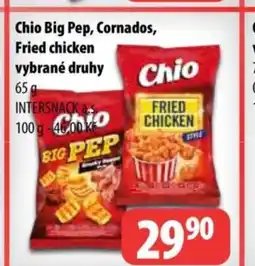 Partner Maloobchodní síť Chio Big Pep, Cornados, Fried chicken vybrané druhy Chio nabídka