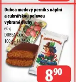 Partner Maloobchodní síť Dubea medový perník s náplní a cukrářskou polevou nabídka