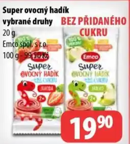 Super ovocný hadík vybrané druhy
