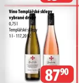 Partner Maloobchodní síť Víno Templářské sklepy vybrané druhy nabídka