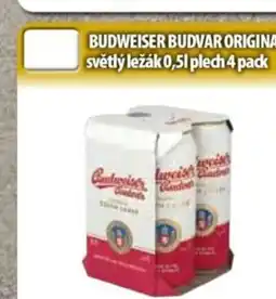 Partner Maloobchodní síť BUDWEISER BUDVAR ORIGINAL světlý ležák 0,51 plech 4 pack nabídka