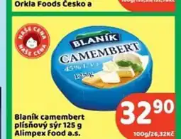 Brněnka Blaník camembert plísňový sýr Alimpex food a.s. nabídka