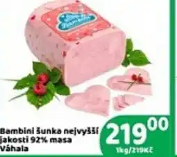 Brněnka Bambini šunka nejvyšší jakosti 92% masa Váhala nabídka