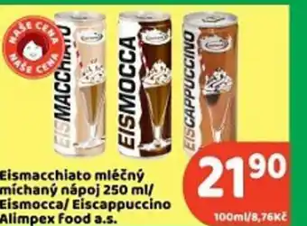 Brněnka Eismacchiato mléčný míchaný nápoj nabídka