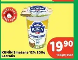 Brněnka KUNIN Smetana 12% Lactalis nabídka