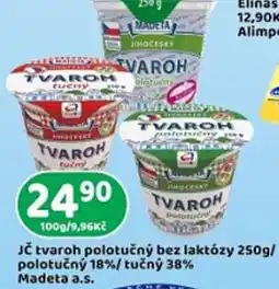 Brněnka Jč tvaroh polotučný bez laktózy 250g/ polotučný 18%/ tučný 38% nabídka