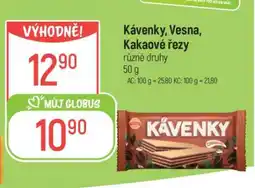 Globus Kávenky, Vesna, Kakaové řezy nabídka