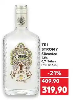 Kaufland Tri stromy slivovice nabídka