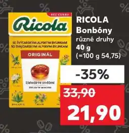 Kaufland Ricola bonbóny nabídka