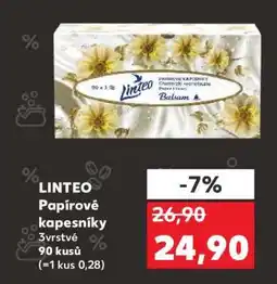 Kaufland Linteo papírové kapesníky nabídka