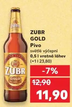 Kaufland ZUBR GOLD Pivo nabídka