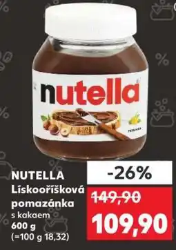 Kaufland NUTELLA Lískooříšková pomazánka s kakaem nabídka