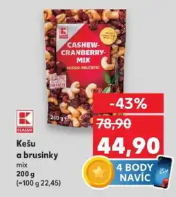 Kaufland Kešu a brusinky mix nabídka