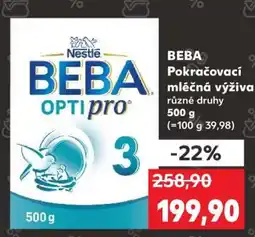 Kaufland BEBA Pokračovací mléčná výživa nabídka