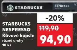 Kaufland STARBUCKS NESPRESSO nabídka