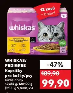 Kaufland WHISKAS/ PEDIGREE Kapsičky pro kočky/ psy nabídka