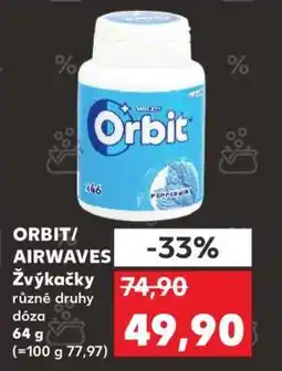 Kaufland ORBIT/AIRWAVES Žvýkačky nabídka