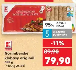 Kaufland Norimberské klobásy originál nabídka