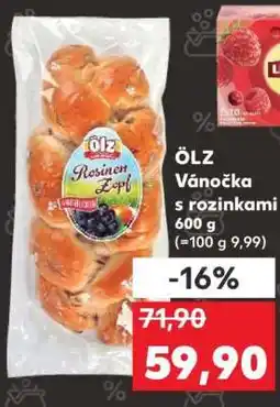 Kaufland ÖLZ Vánočka s rozinkami nabídka